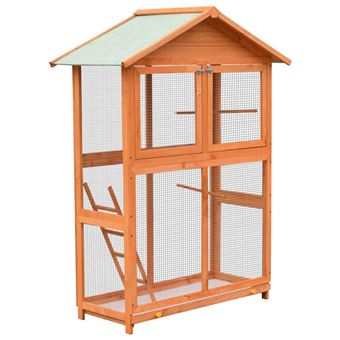 Vidaxl Cage à Oiseaux Pin Massif Et Bois De Sapin 120x60x168