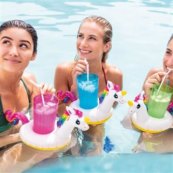 Set de 3 porte-verres Intex Licorne