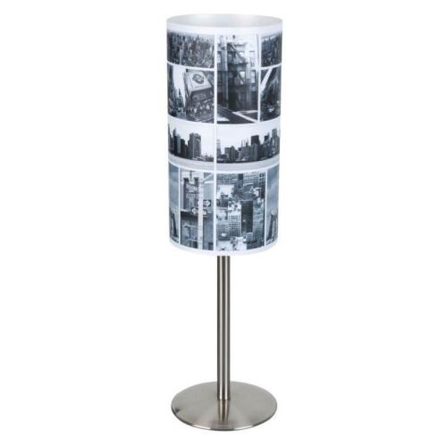 COREP Lampe a poser métal Street E14 40W noir et blanc