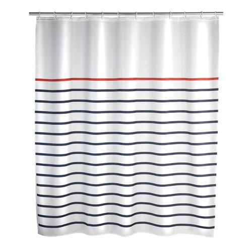 Rideau de douche Marine - Polyester - 180 x 200 cm - Blanc