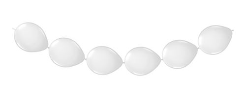 Folat pendule à ballon 3 mètres en latex blanc 8 pièces