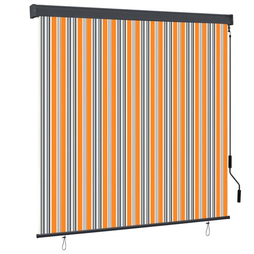 vidaXL Store roulant d'extérieur 170x250 cm Jaune et bleu