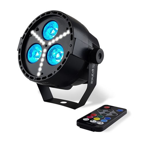 Projecteur PAR à LEDs RGBW 4-en-1 + Stroboscope à LED SMD - Ibiza Light PAR-MINI-STR