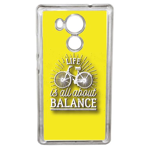 Coque Life Il All About Balance Fond Jaune Compatible Mate 8 Transparent