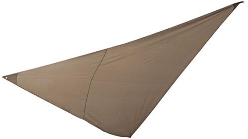 Voile d'ombrage triangulaire en polyester coloris taupe - Dim : 2 x 2 x 2 m -PEGANE-