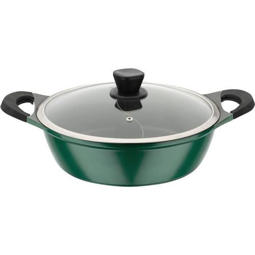 Gsw 410595 Cocotte Duo Fonte Daluminium Massif - 30 Cm - 2 Compartiments - Revetement Antiadhesif - Tous Feux Dont Induction