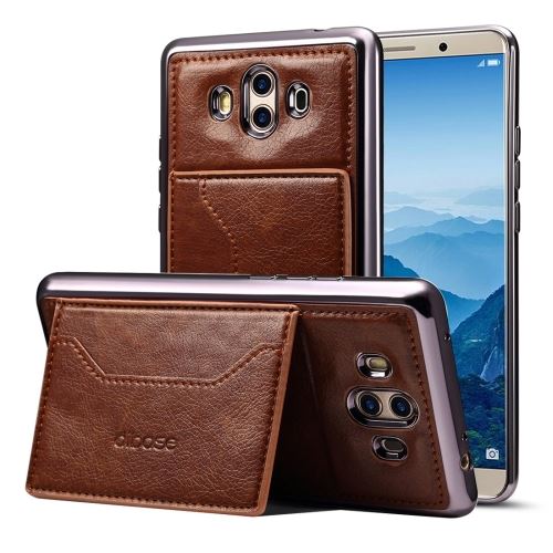 Huawei Mate 10 Housse Etui Cuir PU Electroplating Café ALS53415