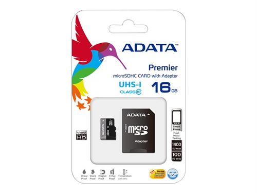ADATA Premier UHS-I - carte mémoire flash - 16 Go - microSDHC UHS-I