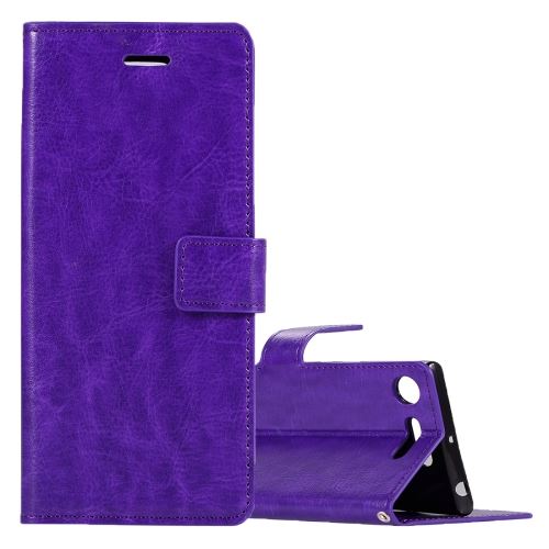 Sony Xperia XZ1 Housse Etui Cuir PU Violet Texture Peau ALS49367