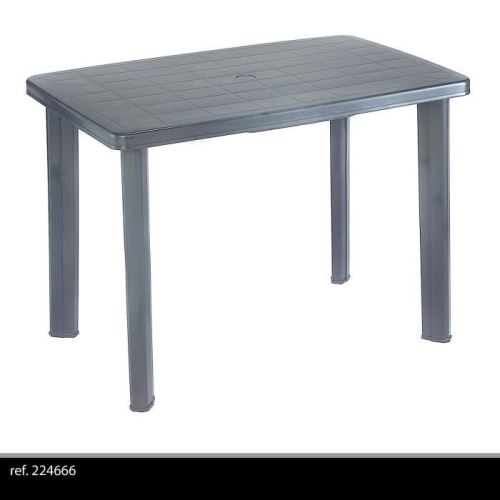 Table De Jardin Demontable En Plastique Grise 100 X 70cm Avec Trou