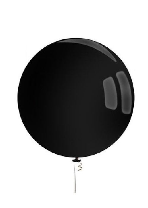 10 Ballons géants noir diam. 50 cm
