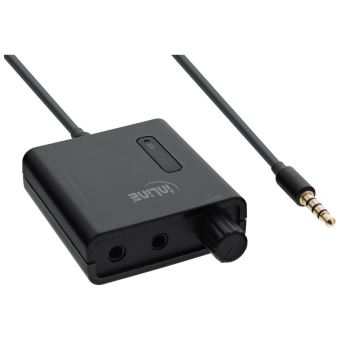Amplificateur pour casque mobile InLine® avec amplification de la basse et double sortie - 1