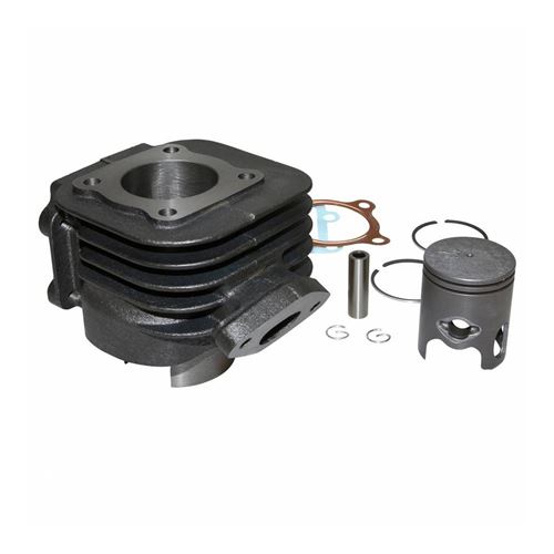 Cylindre scoot adaptable mbk 50 booster, stunt-yamama 50 bws, slider -p2r fonte avec piston graphite-