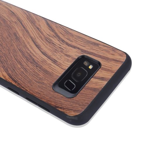 Galaxy S8 Housse Etui Cuir PU Effet Bois Marron ALS52741