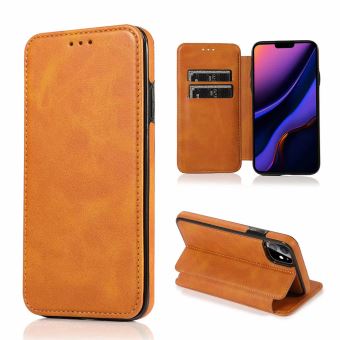 Étui portefeuille luxe cuir magnétique – Compatible iPhone 16/15/14 Pr