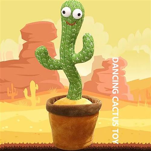 Peluche cactus qui danse et qui répète - Au royaume du cadeau