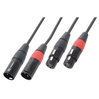 PD Connex Câble Audio 2x XLR Male/Jack 3,5mm - 1,5m