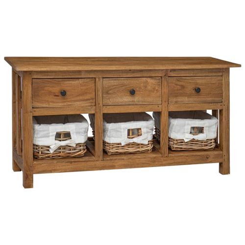 vidaXL Dressoir massief gerecycled hout 100x30x50 cm