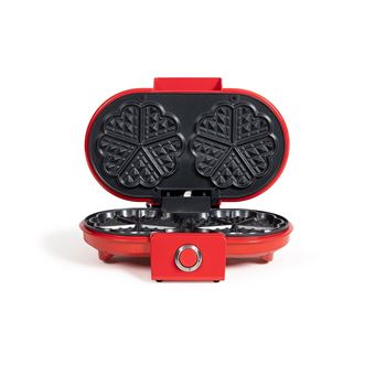 Gaufrier cœur avec thermostat Livoo DOP195 Rouge