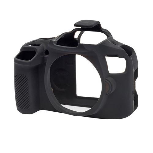 EasyCover Coque en Silicone (Housse appareil photo, Coque de Recouvrement Handytaschenmanufaktur) pour Canon EOS 1300d (Noir)