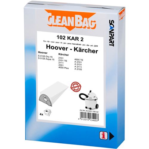 Scanpart Cleanbag 102kar2 Sac à poussière Karcher 2101-2301