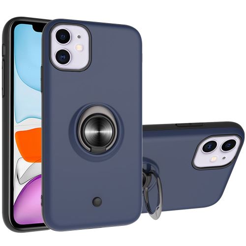 Coque en TPU détachable avec béquille bleu foncé pour votre Apple iPhone 11