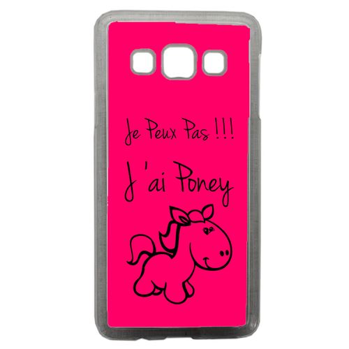 Coque Citation Poney Rose Compatible Samsung Galaxy A3 Transparent