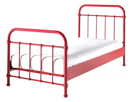Vipack Rouge New York Lit En Métal 90X200cm