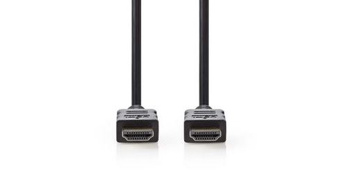 Nedis - Câble HDMI avec Ethernet - HDMI mâle pour HDMI mâle - 1.5 m - blindé - noir - rond