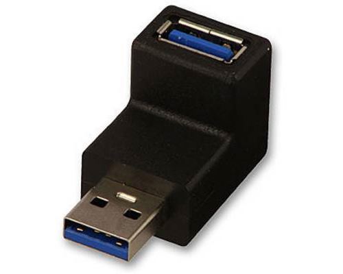 Lindy USB 3.0 90 Degree Up Type A Male to Female Right Angle Adapter - adaptateur USB