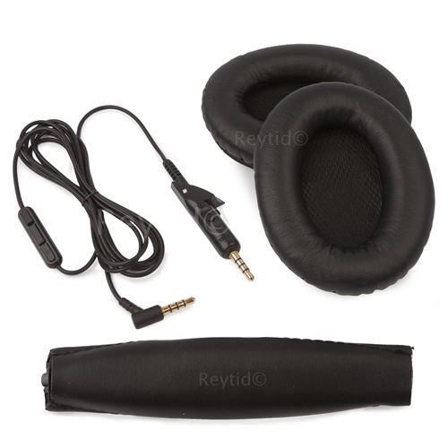 Bose QuietComfort 15 QC15 remplacement en ligne Câble audio, Kit Coussin d'oreille et Top Bandeau