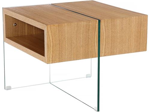 Table basse venezia - 60 x 60 x 50 cm - finition chêne