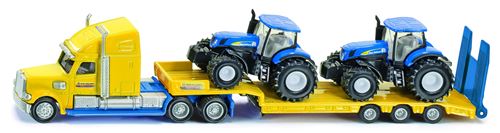 Siku - 1805 - véhicule miniature sans piles - camion avec tracteurs new holland - echelle 1 87