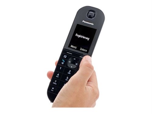 Panasonic KX-TGQ400G - Draadloze digitale telefoon - DECTGAP - 3-weg geschikt voor oproepen - zwart