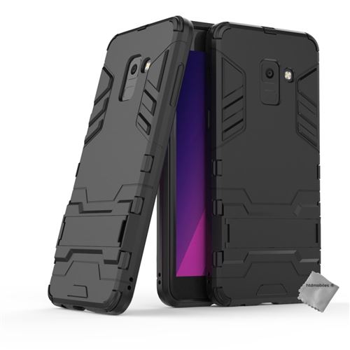 Housse etui coque rigide anti choc pour Samsung Galaxy A8 (2018) avec film ecran - NOIR