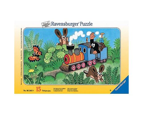 Ravensburger - Puzzle cadre - 15 pièces : Taupinet, Conducteur de locomotive