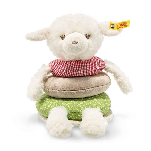 Steiff - 240850 - Happy Farm Agneau Lambaloo Crépitant Sous Forme D'Anneaux Empilés