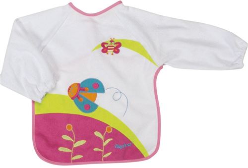 Playshoes bavoir à manches - motif coccinelle
