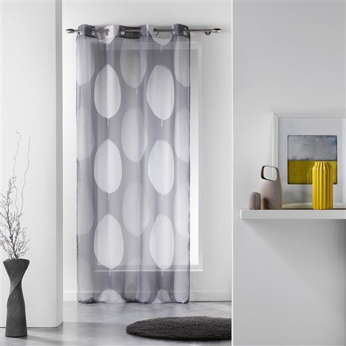 Panneau a oeillets 140 x 280 cm voile imprime transfert tempo Taupe