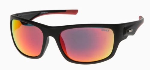 Sinner lunettes de soleil Brunounisexe noir/rouge