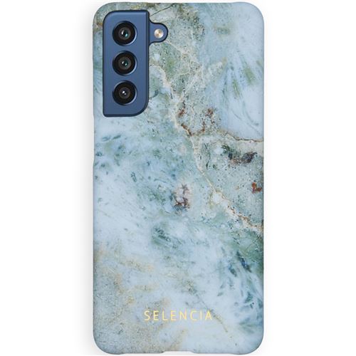 Coque pour Samsung Galaxy S21 FE Selencia Bleu marbré/Bleu