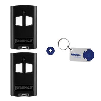 Télécommande Beninca TO.GO2 VA – 2 Canaux, 433 MHz, Code Roulant ARC, Porte-clés Italie