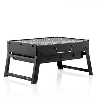4big.fun Barbecue à Charbon de Bois Pliable en Acier (2mm) avec Grille de Barbecue, 8 Broches, – Mangal pour 8 brochettes pour Les chaschlik, BBQ (Grill