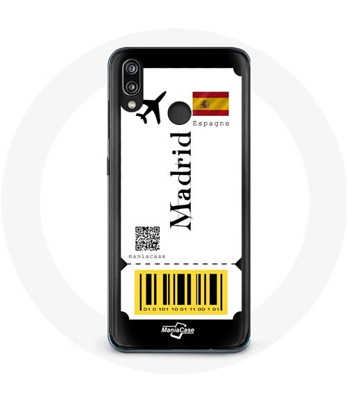 Coque pour Huawei P20 Lite Billet d'avion Madrid Espagne Maniacase