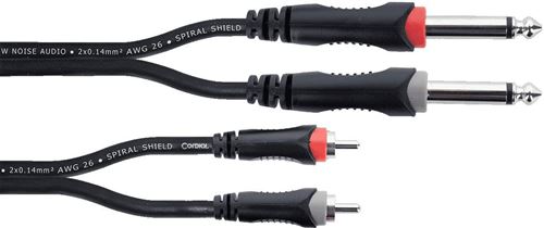 Cordial EU1PC - Câble audio 2 jacks mono - 2 RCA mâles - 1 m