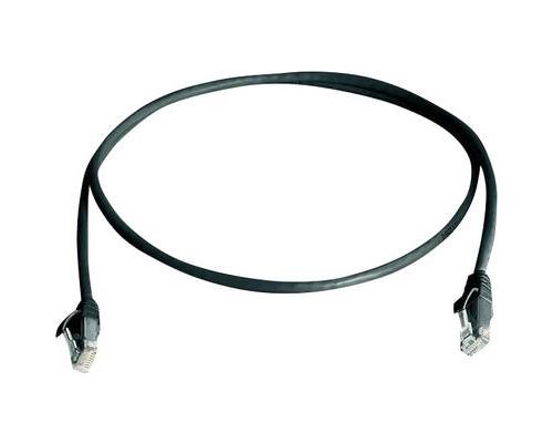 Telegärtner DataVoice Office - Cordon de raccordement - RJ-45 (M) pour RJ-45 (M) - 50 cm - UTP - CAT 6 - IEEE 802.3an - sans halogène, moulé, sans crochet, bloqué - noir
