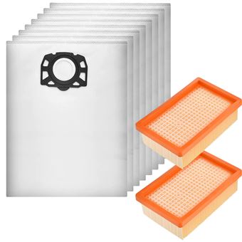 Kärcher Sachet filtre ouate accessoire pour les aspirateurs multifonctions  eau et poussières WD 4, WD 5, WD 6, WD 4290, 5200 M, 5300 M et 5600 MP