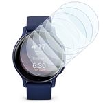 KUSINHOKA 2 Pièces Coque Pour Garmin Vivoactive 5 Avec Protection Écran, [ Antichoc] [Anti-Rayures] Case Protection Étui Avec Verre Trempé, Couverture Complète Protecteur PC Coque, Bleu + Transparent