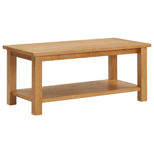 Non Communiqué Brun Vidaxl Salontafel 90X45x40 Cm Massief Eikenhout289194