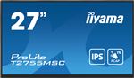 iiyama ProLite T2755MSC-B1 - Écran LED - 27" - écran tactile - 1920 x 1080 Full HD (1080p) @ 60 Hz - IPS - 400 cd/m² - 1000:1 - 5 ms - HDMI, DisplayPort - haut-parleurs - noir, mat